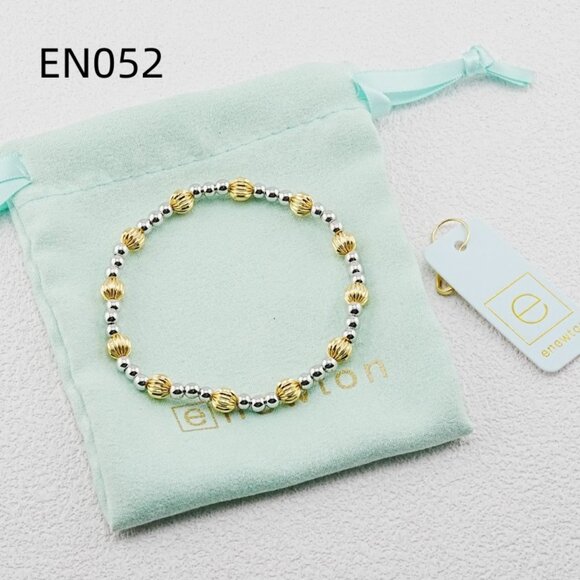Enewton Gold Watermelon Bead & Platinum Bead Mixed Bracelet